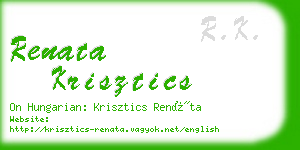 renata krisztics business card